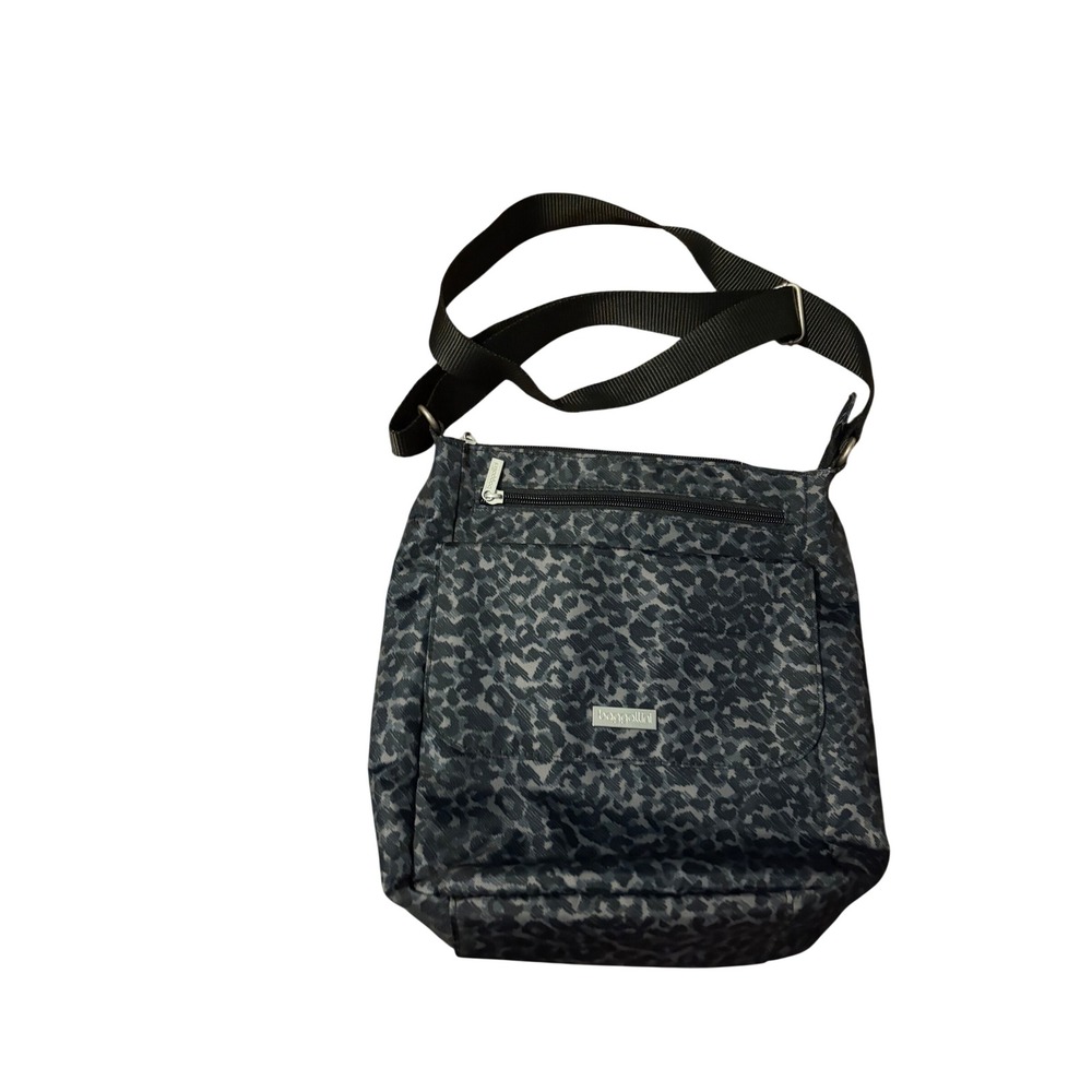 Baggallini Crossbody Bag Leopard Print Gray‎ Lightweight Travel Purse OS